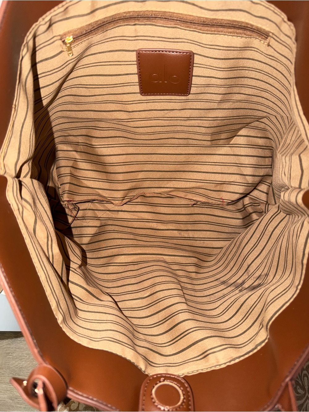 ALO Yoga Brown Suede Tote Bag - Picture 10 of 14
